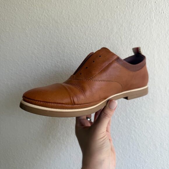 Pikolinos Pyrgos Laceless Slip On Oxford Shoes in Tan Brown Leather size 36 - Picture 4 of 13